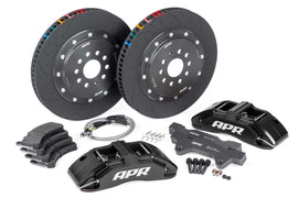 APR - APR BRAKES B8 S4 - 380X34MM 2 PIECE 6 PISTON KIT - FRONT - BLACK - (MLB 345MM) - BRK00026 - German Performance