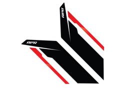 APR - APR SIDEBURN STICKERS (BLACK/RED/SILVER). - PM100332 - German Performance
