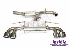 Invidia - Invidia Q300 VW MK7R Turbo Back Exhaust w/Oval Ti Tips - TBE-HS14GFRG3T - German Performance